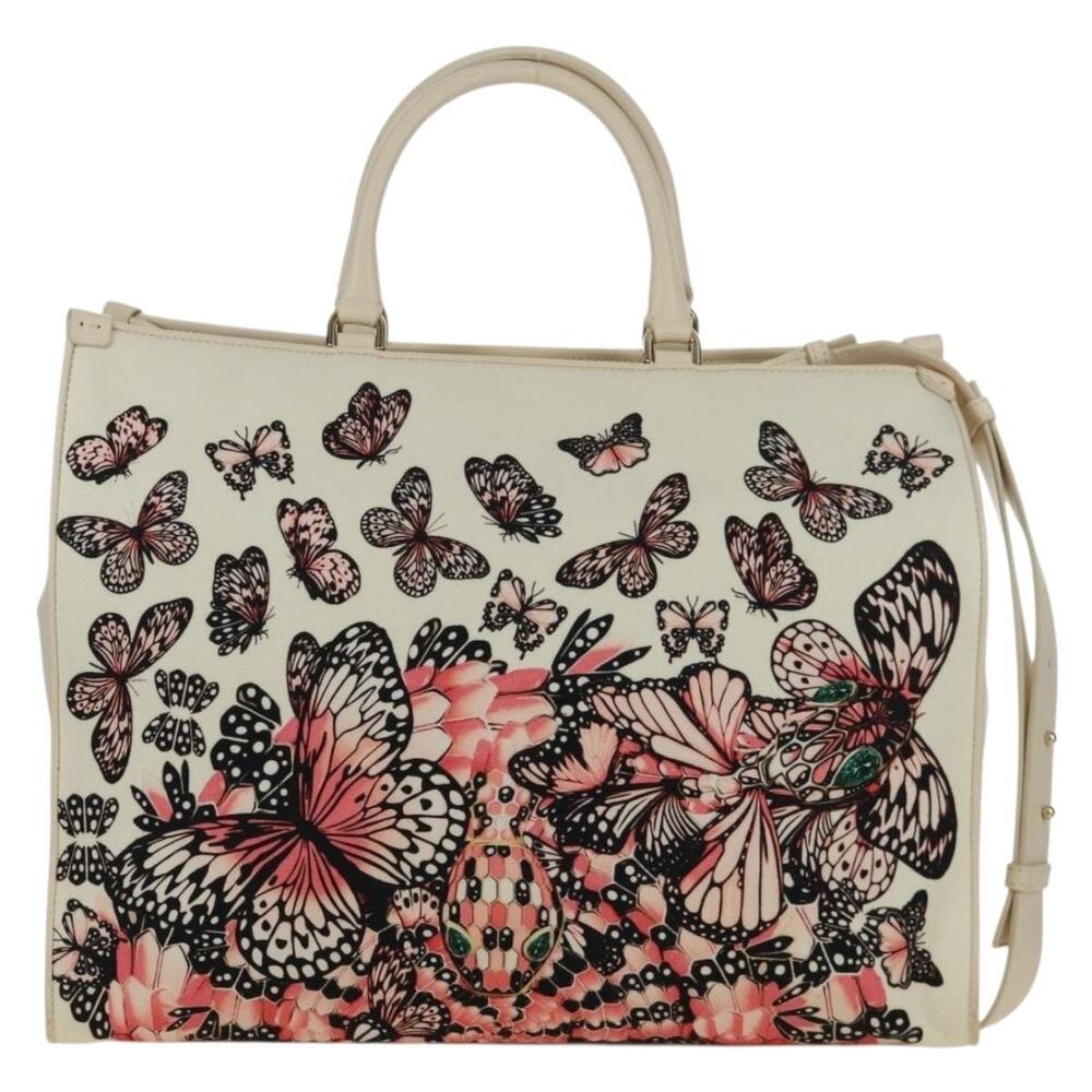 Bvlgari Canvas Bag Mary Katrantzou White Gold